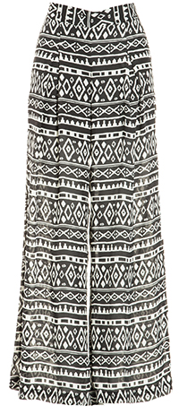 Tapa Print Wide Leg Pants