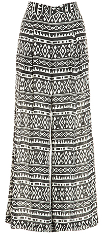 Tapa Print Wide Leg Pants