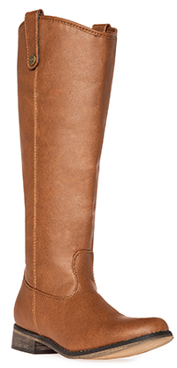 Sleek Knee High Riding Boots in Brown | DAILYLOOK