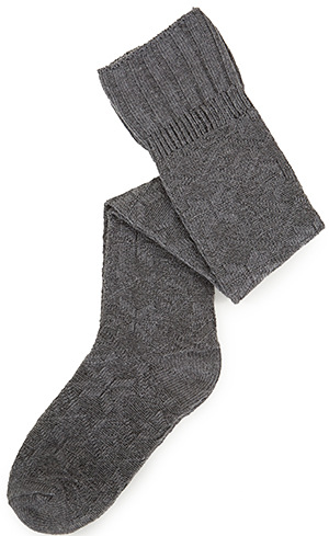 Banded Over The Knee Socks in Grey | DAILYLOOK