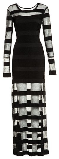 Backstage Criminal Mesh Stripe Maxi Dress