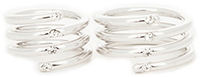 Sparkling Spiral Ring Set