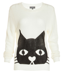 Cat Print Sweater