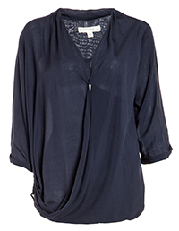 Faux Wrap Gauzy Blouse