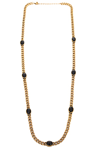 DAILYLOOK Long Stoned Chain Necklace