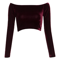 MINKPINK Seeing The Ex Velvet Crop Top
