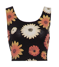 Daisy Print Crop Top