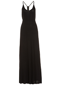 DAILYLOOK Beaded T-Strap Maxi Dress in Black | DAILYLOOK