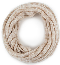 Knitted Rows Infinity Scarf