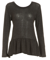 DAYDREAMER Long Sleeve Loose Peplum Tee