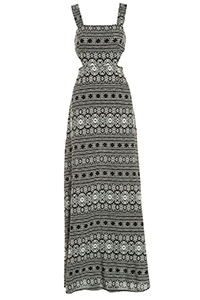 Cutout Tribal Maxi Dress