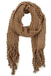 Soft Nubby Knitted Scarf
