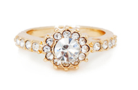 DAILYLOOK Crystal Sunburst Ring