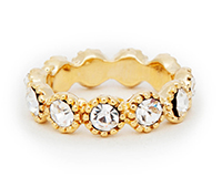 DAILYLOOK Crystal Flowers Ring