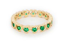 DAILYLOOK Crystal Hearts Midi Ring