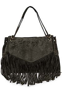 Oversized Leather Fringe Tote