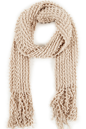 Soft Nubby Knitted Scarf