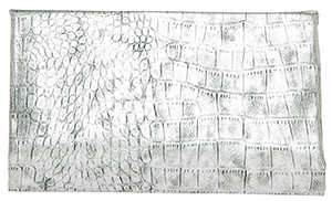 Metallic Croc Clutch