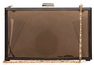 Smoky Lucite Box Clutch