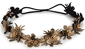 Floral Leatherette Headband