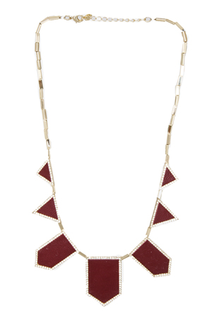 House of Harlow 1960 Pave Five Station Necklace