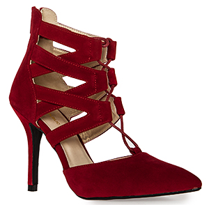 Velvet Lace Up Heels