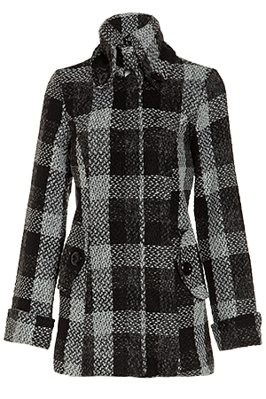 Gingham Tweed Coat