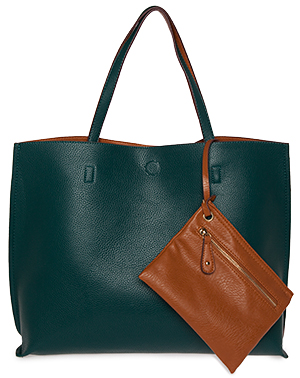 Wayans Reversible Vegan Leather Summer Tote