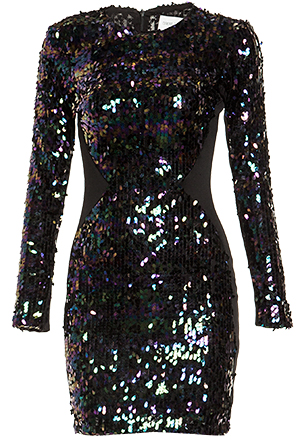 Dress The Population Ryan Sequin Dress in Black | DAILYLOOK