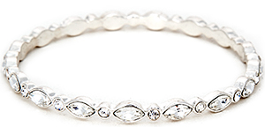 DAILYLOOK Alternating Rhinestones Bangle Bracelet