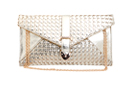 Metallic Woven Buckle Clutch