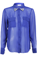 jewel collar blouse