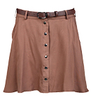 Button Up Flounce Skirt