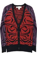 Color Contrast Animal Print Cardigan