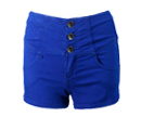 High Waisted Button Denim Shorts