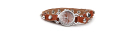 Crystal Stud Leather Wrap Watch Bracelet