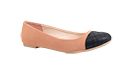 nude cap toe flats