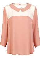 Sweet Studded Yoke Blouse