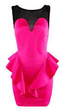 Fuchsia Peplum Dress