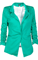 Ruched Sleeve Blazer