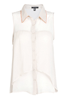 Embroidered Collar Top