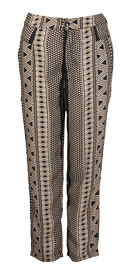 Tribal Print Cropped Slouch Pants