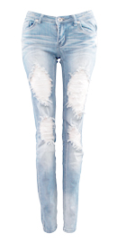 Light Wash Ripped Jeans