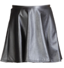 Faux Leather Circle Skirt
