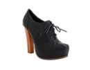Wooden Heel Lace-up Booties