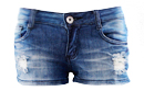 Distressed Mini Denim Shorts