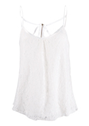 Lace Swing Tank in White | DAILYLOOK