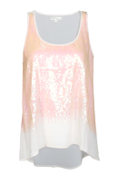 Sheer Dripping in Sequins Tank