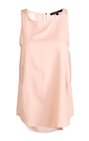 Faux Leather Panel Slip Top
