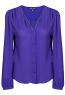 Royal Button Down Blouse